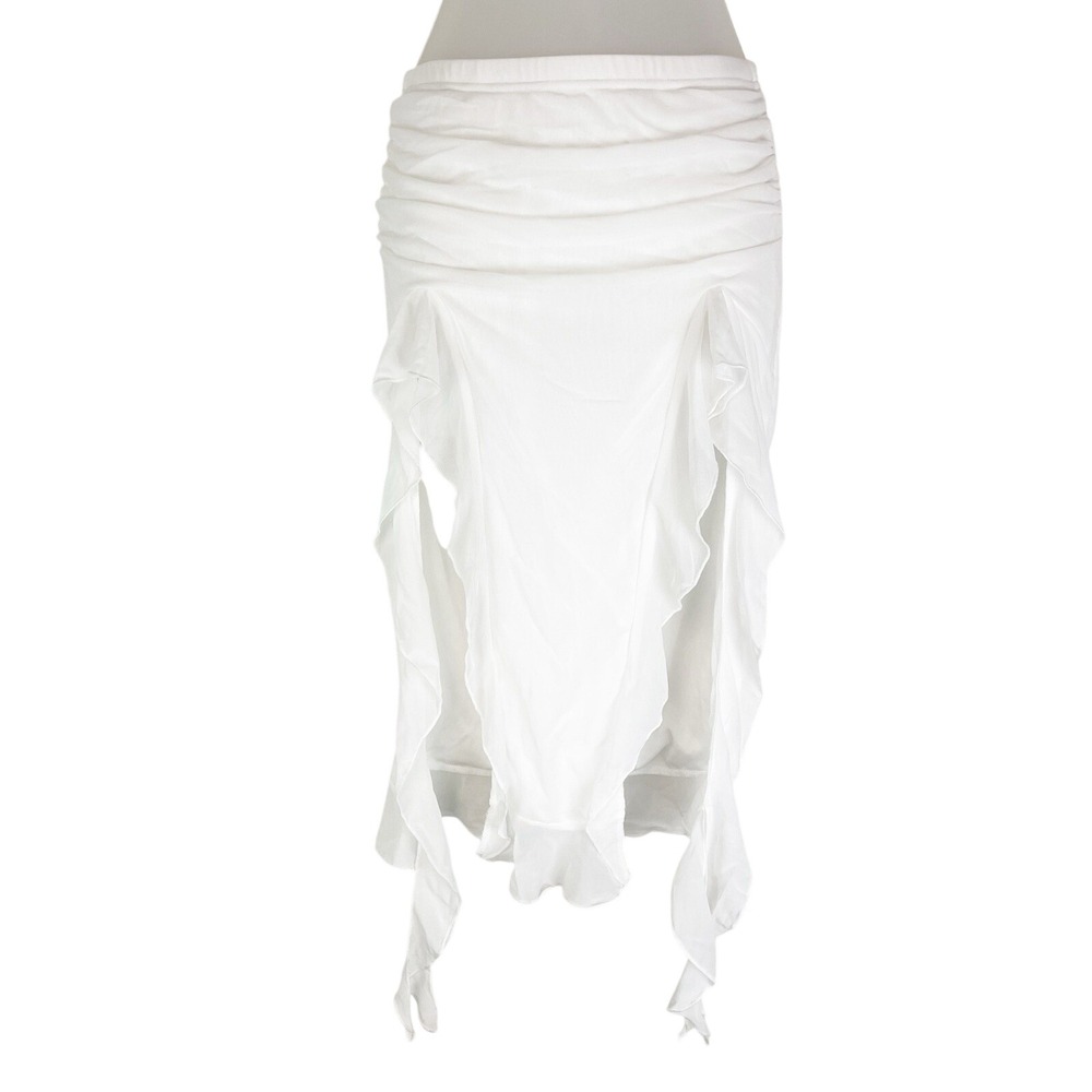 Shein Skirt Mesh Asymmetric Angelic Fairy Whimsical Ethereal‎ Balletcore Sheer S